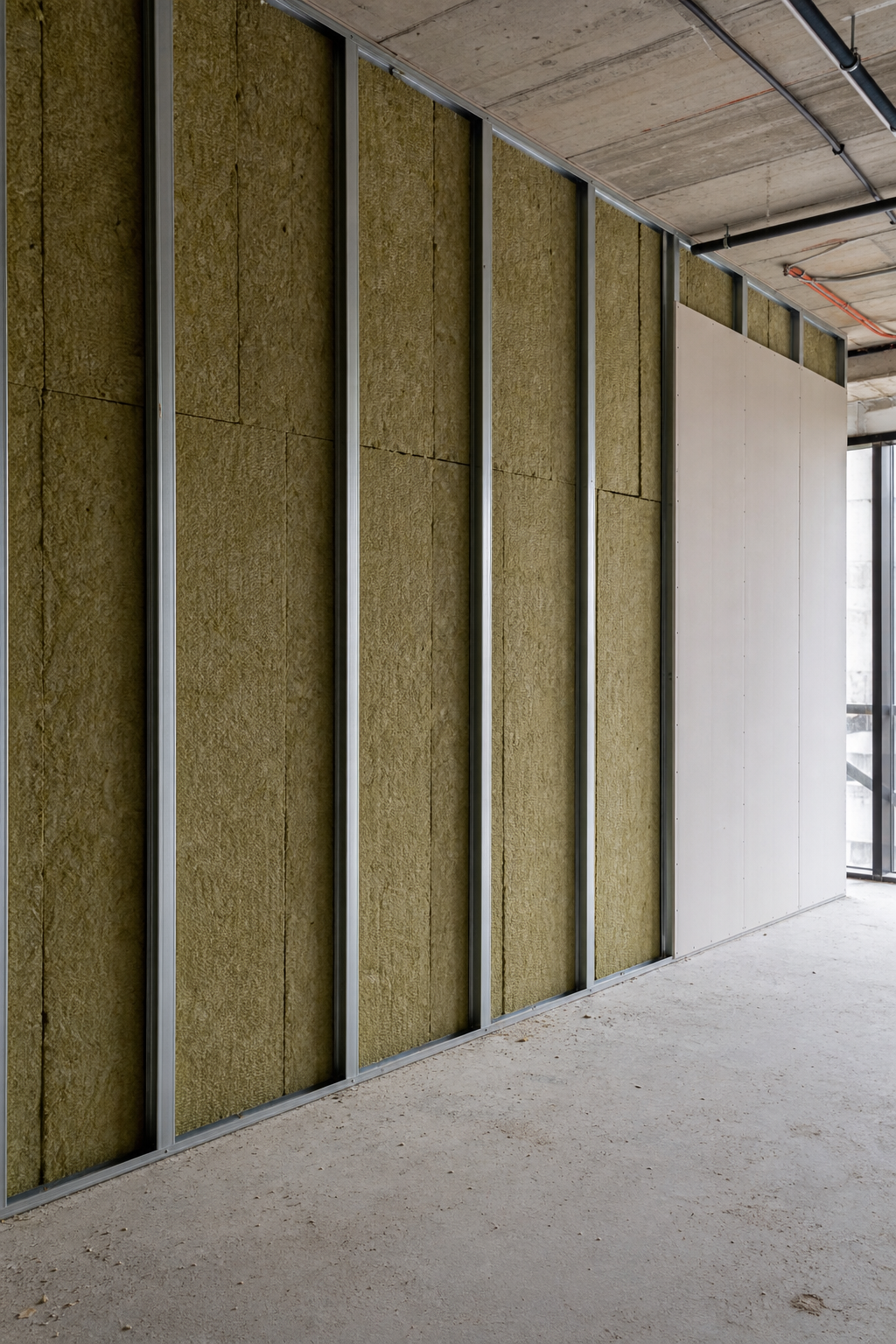 Pose d'un isolant thermique sur les murs d'un logement en rénovation